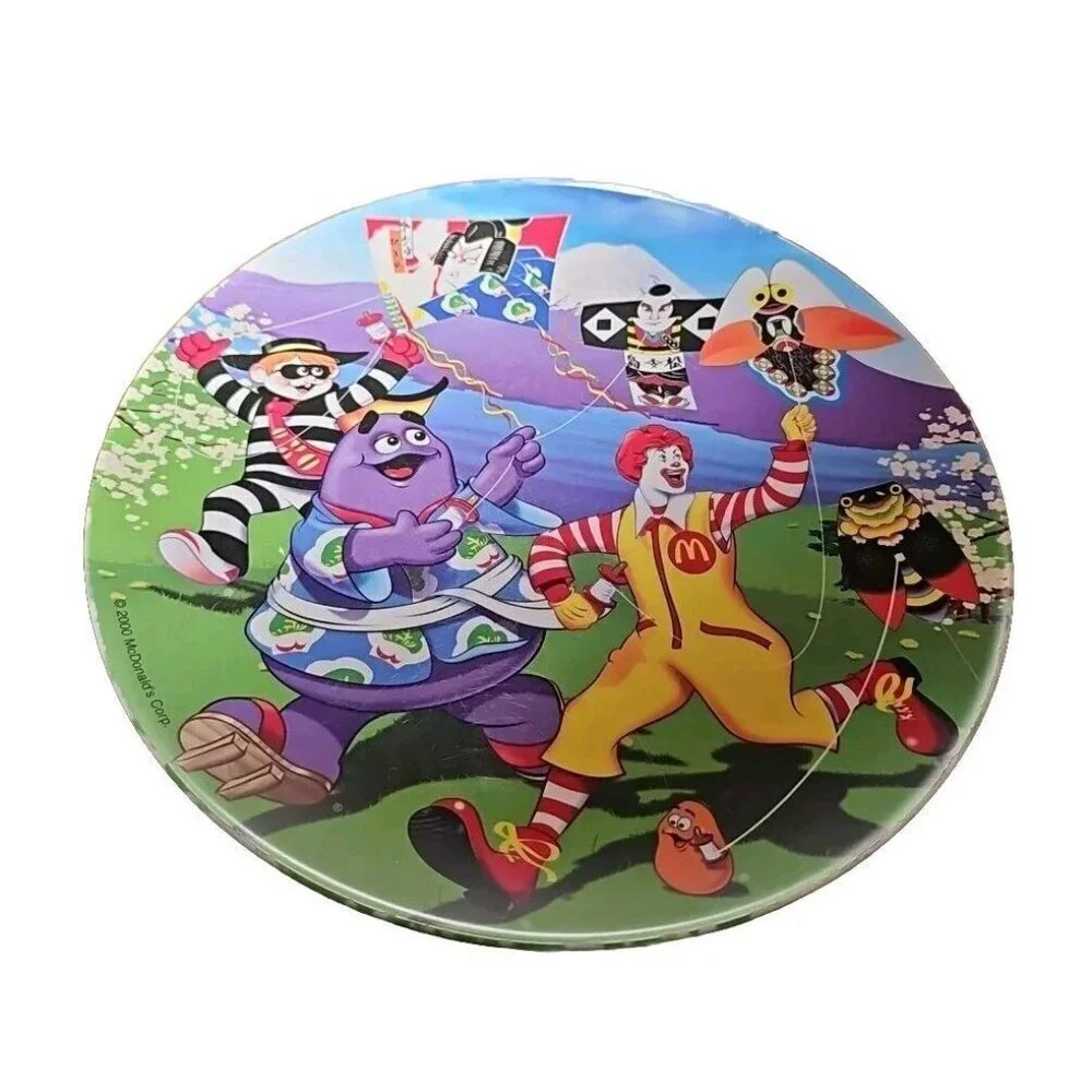 McDonalds Plastic Collectors Plate 2000 Ronald Grimace Hamburgler Fly Kite
